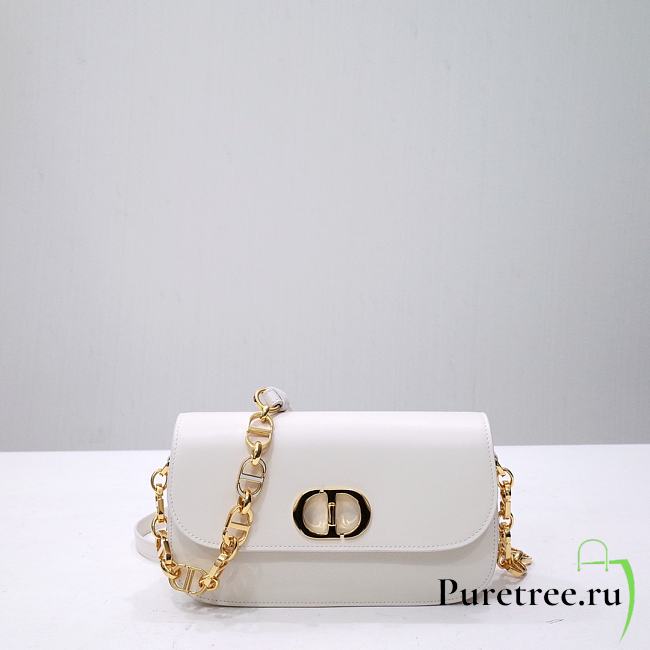Dior 30 Montaigne Avenue Bag White Box Calfskin 22.5x12.5x6.5 cm - 1