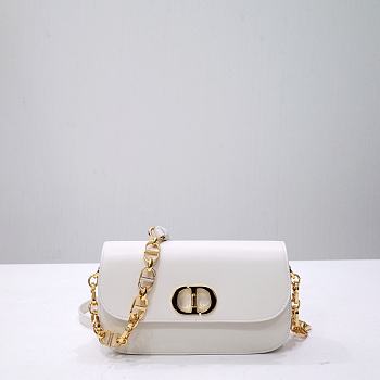 Dior 30 Montaigne Avenue Bag White Box Calfskin 22.5x12.5x6.5 cm