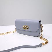 Dior 30 Montaigne Avenue Bag Cloud Blue Box Calfskin 22.5x12.5x6.5 cm - 5