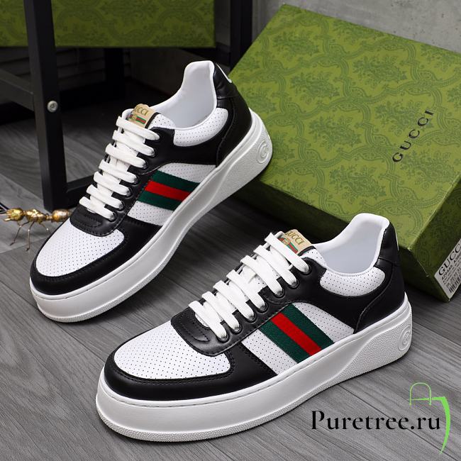 Gucci Screener Sneaker Black Leather - 1