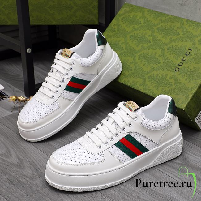 Gucci Screener Sneaker White Leather - 1