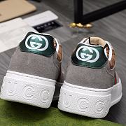 Gucci Screener Sneaker Beige/Ebony GG Supreme Canvas & Gray Leather - 4