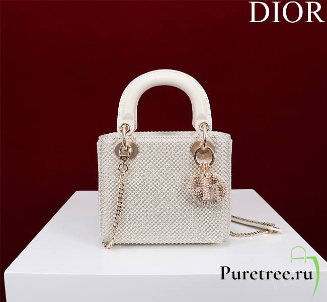 Dior Mini Lady Bag White Size 17 x 15 x 7cm - 1