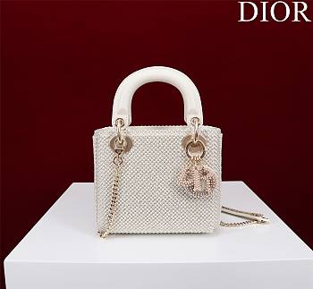 Dior Mini Lady Bag White Size 17 x 15 x 7cm