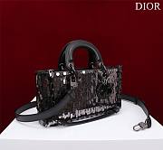 Dior Medium Lady D-Joy Bag Black Cannage Lambskin & Sequinned - 3