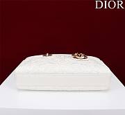 Dior Medium Lady D-Joy Bag Latte Lambskin with Ornamental Motif - 2