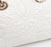 Dior Medium Lady D-Joy Bag Latte Lambskin with Ornamental Motif - 6