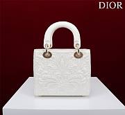 Dior Small Lady My Abcdior Bag Latte Lambskin with Ornamental Motif - 3