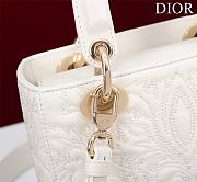 Dior Small Lady My Abcdior Bag Latte Lambskin with Ornamental Motif - 4