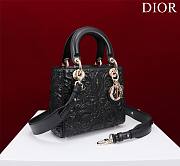 Dior Small Lady My Abcdior Bag Black Lambskin with Ornamental Motif - 6