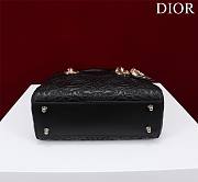 Dior Small Lady My Abcdior Bag Black Lambskin with Ornamental Motif - 5