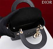 Dior Small Lady My Abcdior Bag Black Lambskin with Ornamental Motif - 3