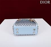 Dior Micro Lady Bag Horizon Blue Embroidered with Multicolor Sequins - 3