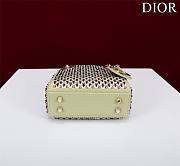 Dior Micro Lady Bag Avocado Green Embroidered with Multicolor Sequins - 5