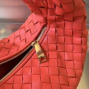 Bottega Veneta Mini Ladies Jodie Hobo Woven Bag Red 23x28x8 cm - 2