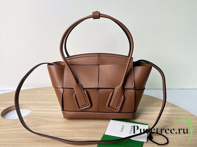 Bottega Veneta Mini Arco Brown Leather with Strap 29x16x6 cm - 1