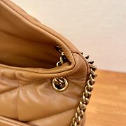 YSL Puffer Medium Chain Bag Gold/Caramel Quilted Lambskin 35x23x13.5 cm - 6