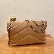 YSL Puffer Small Chain Bag Caramel Quilted Lambskin 29x17x11 cm - 6