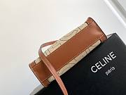 Celine Mini Vertical Cabas Celine In Textile With Celine All-Over Print Natural/Tan - 3