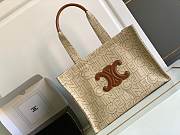 Celine Large Cabas Thais In Textile With Celine All-Over Print Natural/Tan - 1