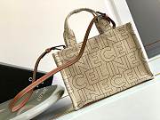 Celine Small Cabas Thais In Textile With Celine All-Over Print Natural/Tan - 6