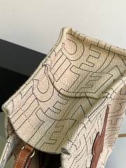 Celine Small Cabas Thais In Textile With Celine All-Over Print Natural/Tan - 4