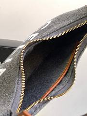 Celine Ava Bag In Textile With Celine & Calfskin Grey/Beige - 4