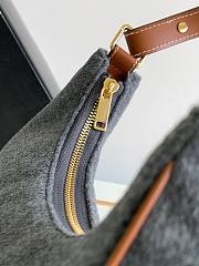 Celine Ava Bag In Textile With Celine & Calfskin Grey/Beige - 5