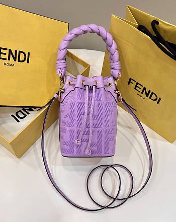 Fendi Mon Tresor Purple FF Canvas Mini Bag size 12x18x10 cm