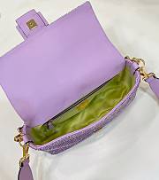 Fendi Baguette Re-Edition Bag In Lilac Beads 27cm  - 2