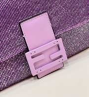 Fendi Baguette Re-Edition Bag In Lilac Beads 27cm  - 3