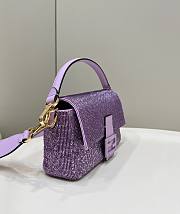 Fendi Baguette Re-Edition Bag In Lilac Beads 27cm  - 5