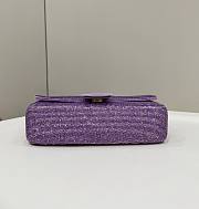 Fendi Baguette Re-Edition Bag In Lilac Beads 27cm  - 6