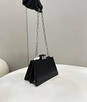 Fendi Peekaboo Cut Petite Black Leather Bag size 20.5 x 14 x 11 cm - 5
