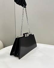 Fendi Peekaboo Cut Medium Black Leather Bag size 34 x 18.5 x 11 cm - 4