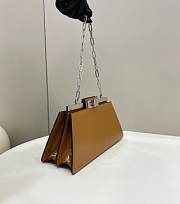 Fendi Peekaboo Cut Medium Brown Leather Bag size 34 x 18.5 x 11 cm - 4