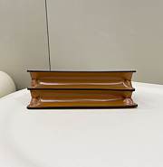 Fendi Peekaboo Cut Medium Brown Leather Bag size 34 x 18.5 x 11 cm - 3