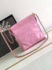 Chanel Small Bucket Bag Pink Lambskin, Resin & Gold-Tone Metal - 4