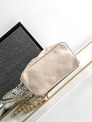 Chanel Small Bucket Bag Beige Lambskin, Resin & Gold-Tone Metal - 3
