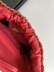 Chanel Small Bucket Bag Red Lambskin, Resin & Gold-Tone Metal - 4