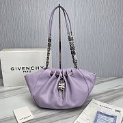 Givenchy Kenny Small Purple Leather Shoulder Bag 32 x 22 x 17 cm - 1