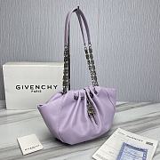 Givenchy Kenny Small Purple Leather Shoulder Bag 32 x 22 x 17 cm - 3