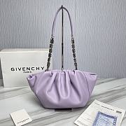 Givenchy Kenny Small Purple Leather Shoulder Bag 32 x 22 x 17 cm - 2