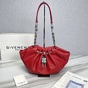 Givenchy Kenny Small Red Leather Shoulder Bag 32 x 22 x 17 cm - 1