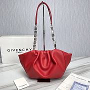 Givenchy Kenny Small Red Leather Shoulder Bag 32 x 22 x 17 cm - 6