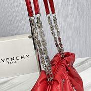 Givenchy Kenny Small Red Leather Shoulder Bag 32 x 22 x 17 cm - 4