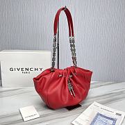 Givenchy Kenny Small Red Leather Shoulder Bag 32 x 22 x 17 cm - 2