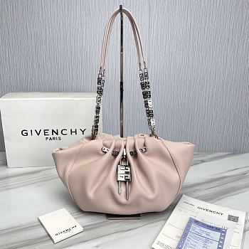 Givenchy Kenny Small Light Pink Leather Shoulder Bag 32 x 22 x 17 cm