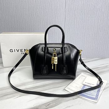 Givenchy Mini Antigona Bag Black Leather & Golden Hardware 23 x 27 x 13 cm