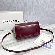 Givenchy Mini Antigona Bag Burgundy Leather 23 x 27 x 13 cm - 4